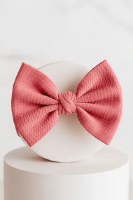 Coral Textured Oversized Bow Headband