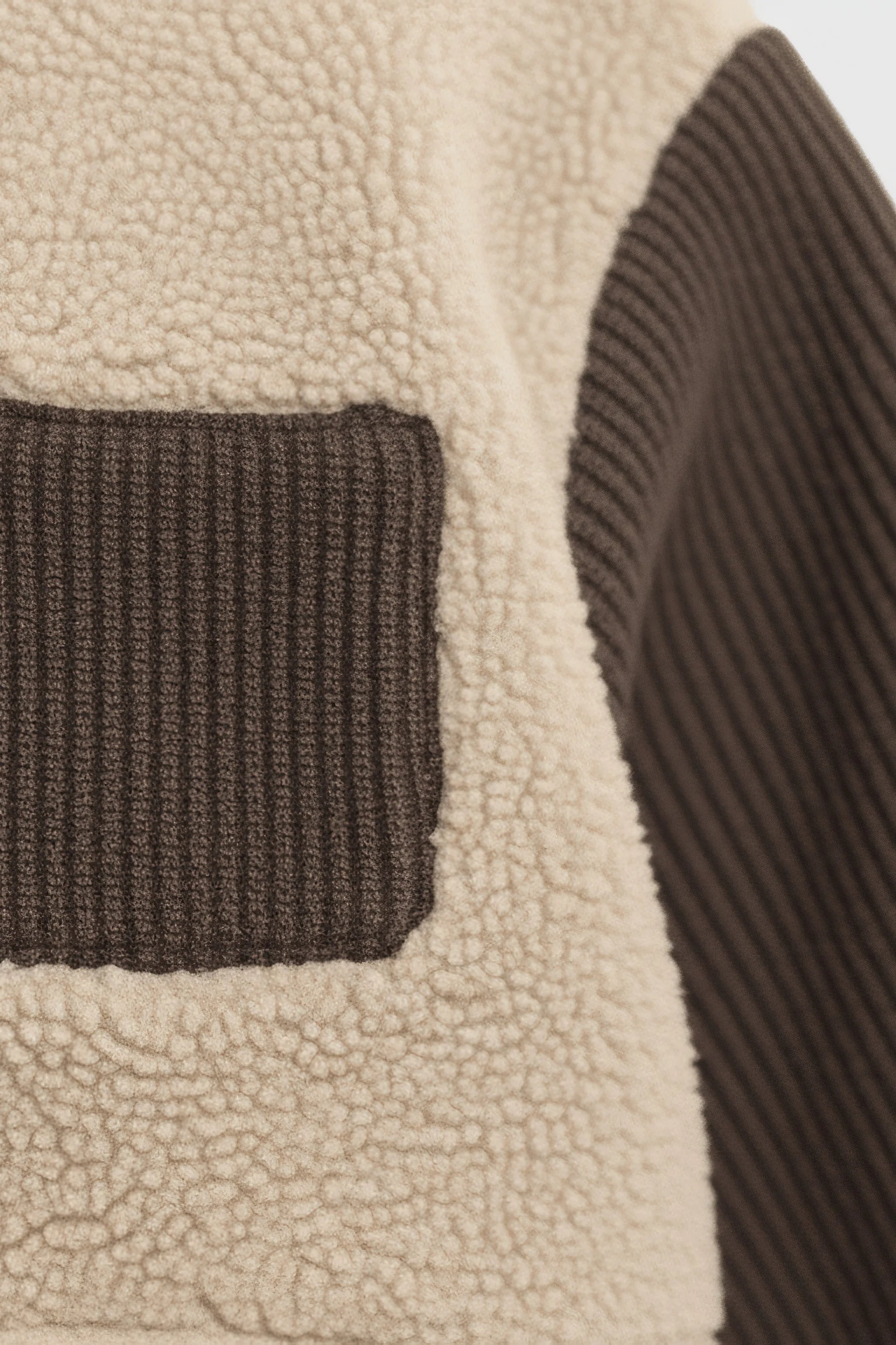 Cozy Contrast Fleece Jacket