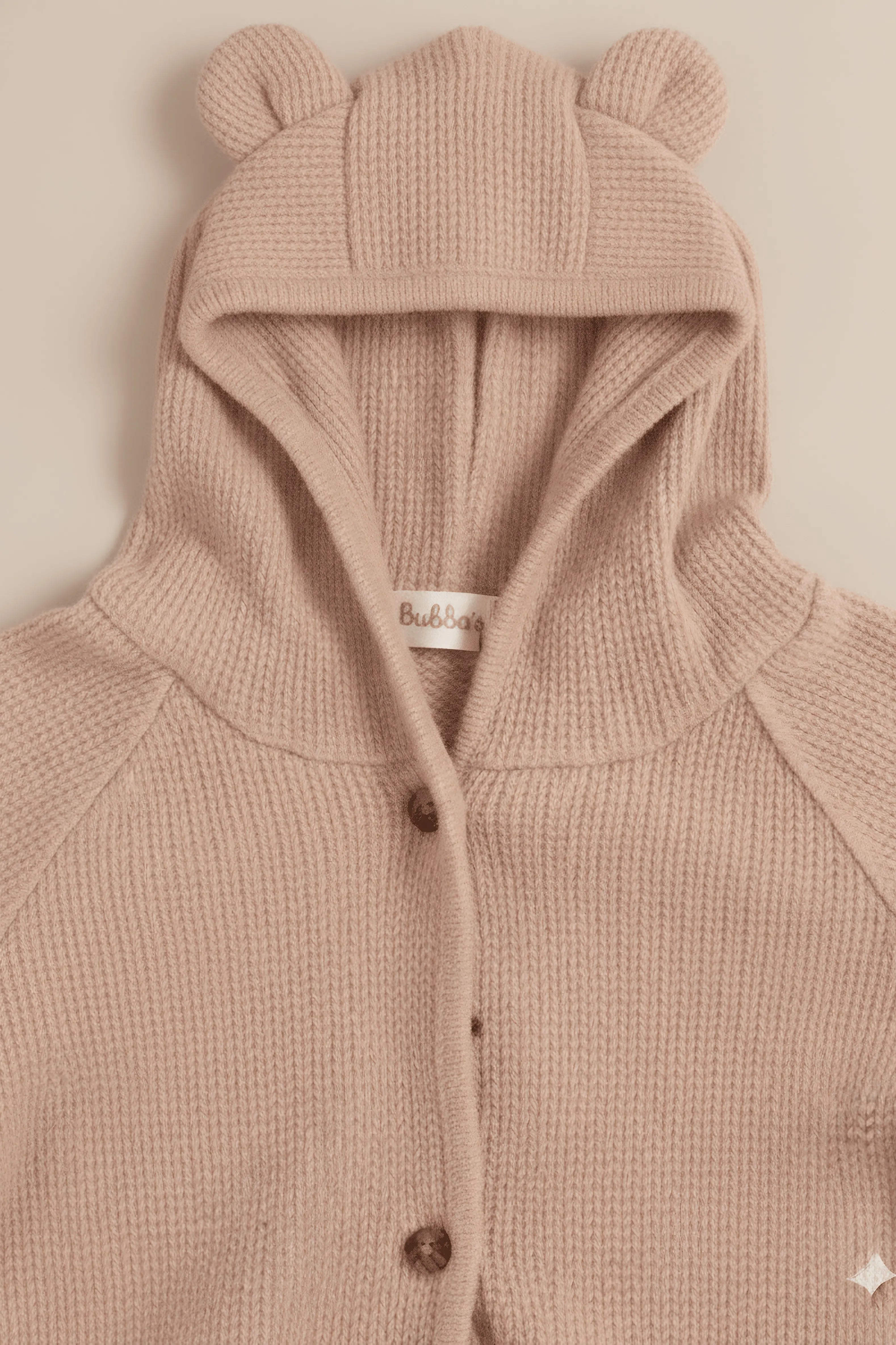 Cuddle Bear Hooded Romper – Beige