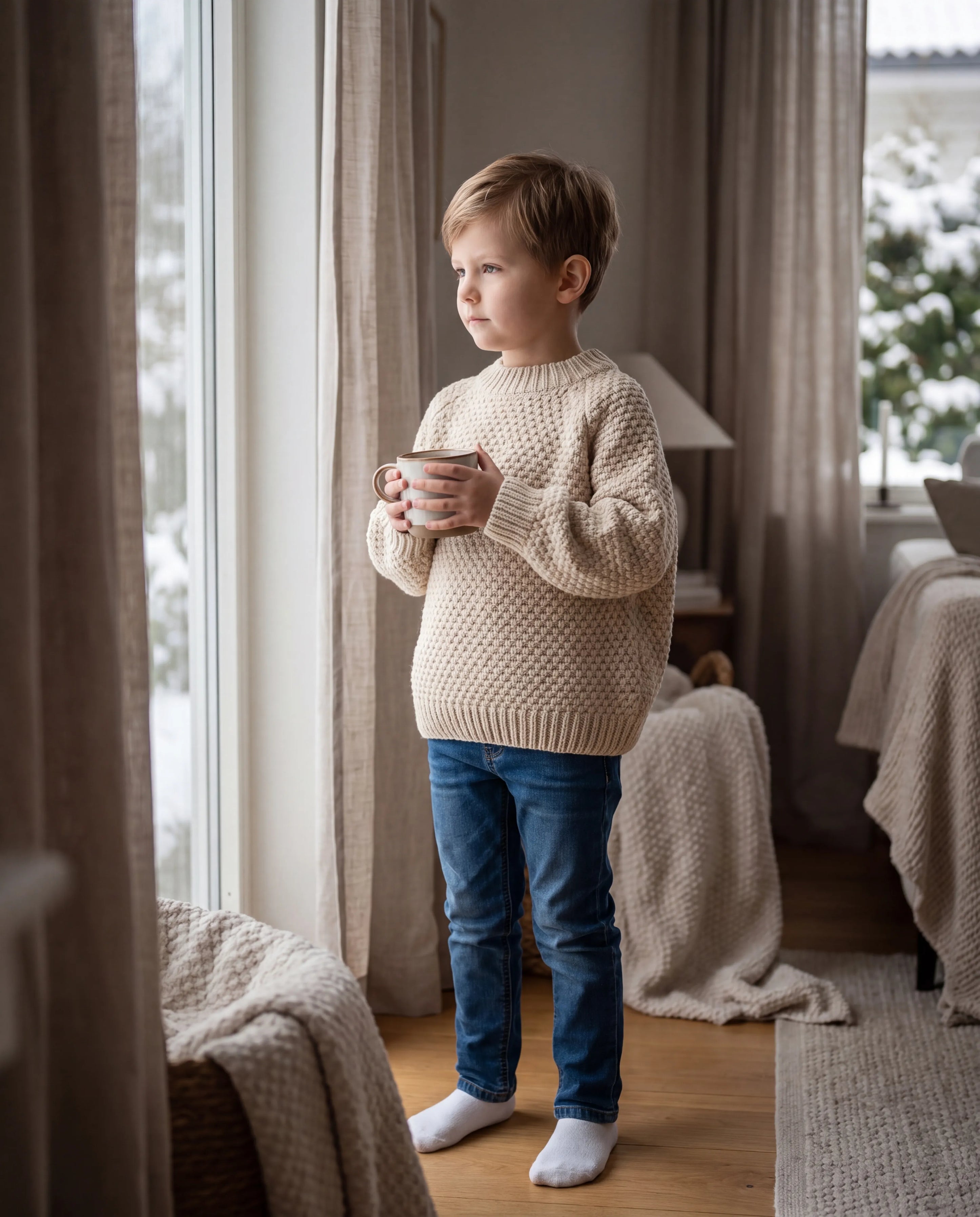 Ivory Chunky Knit Sweater