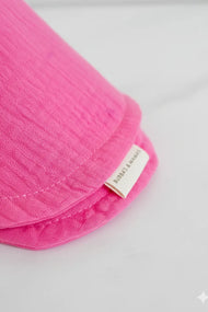 Lux Muslin Baby Bib – Hot Pink