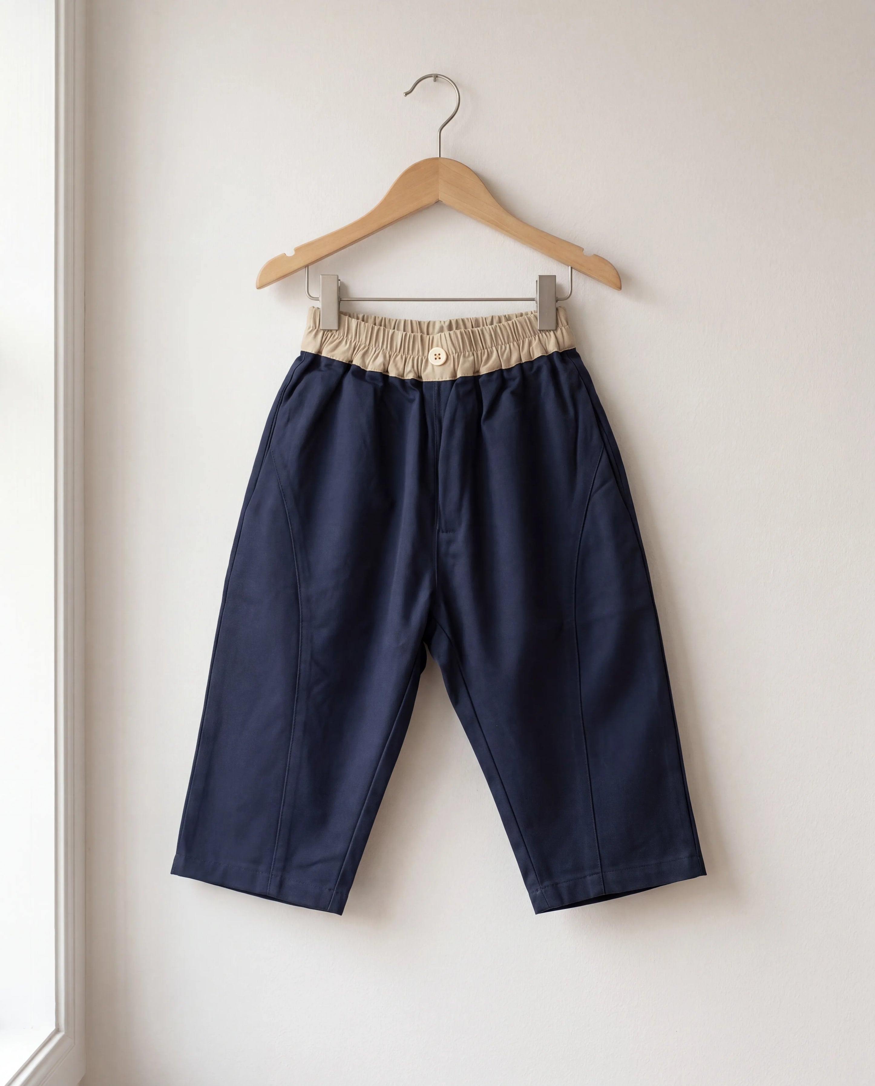 Navy Blue Casual Kids Pants