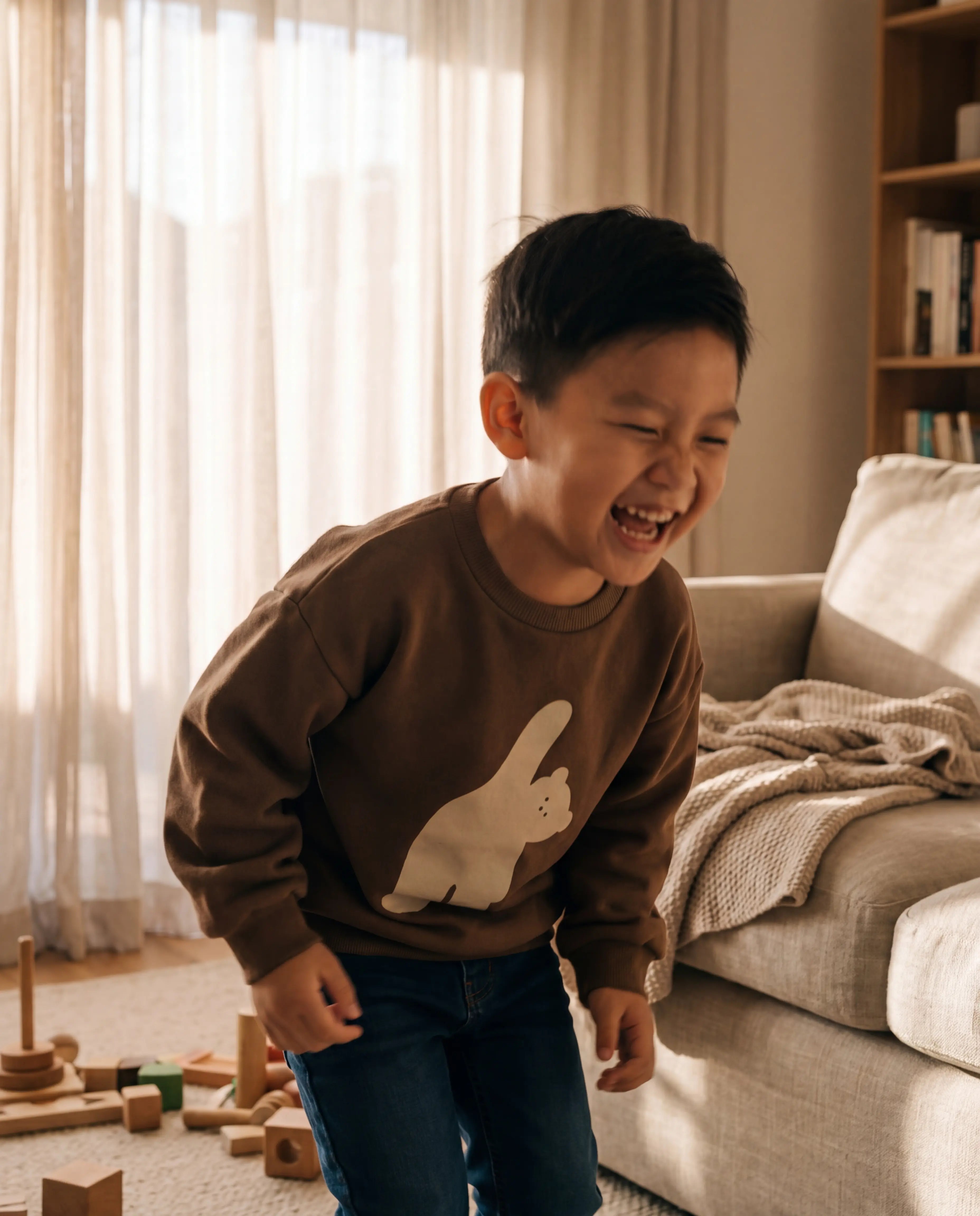 Playful Bear Graphic Sweatshirt