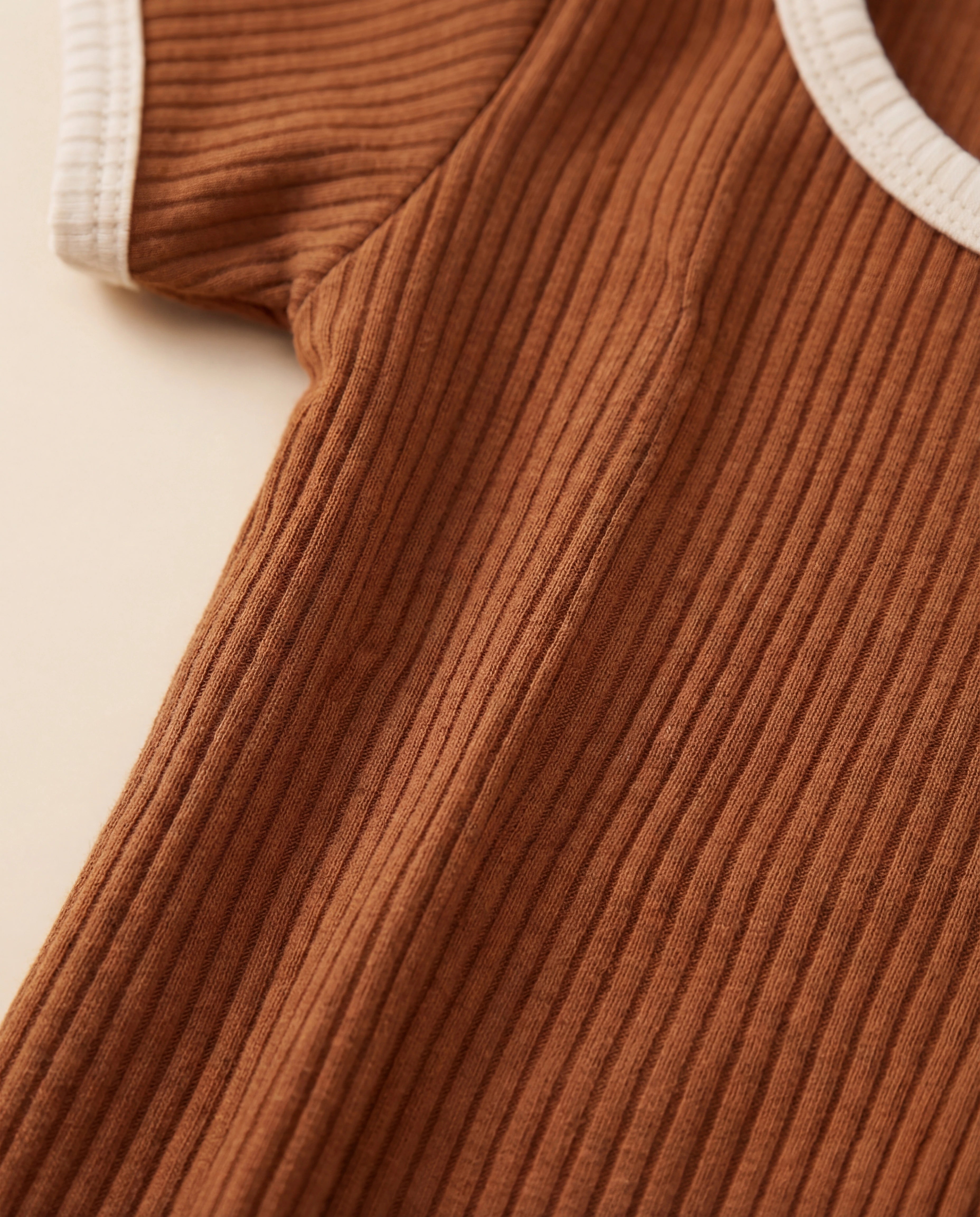 Terracotta Ribbed Essential Romper