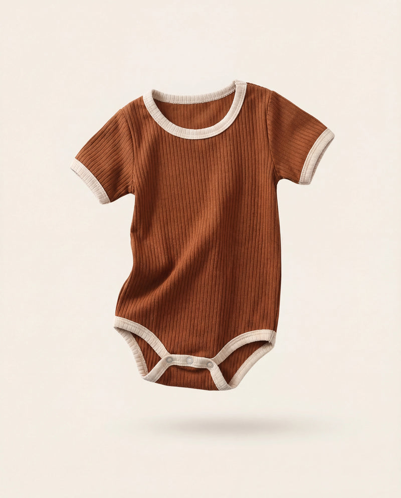Terracotta Ribbed Essential Romper