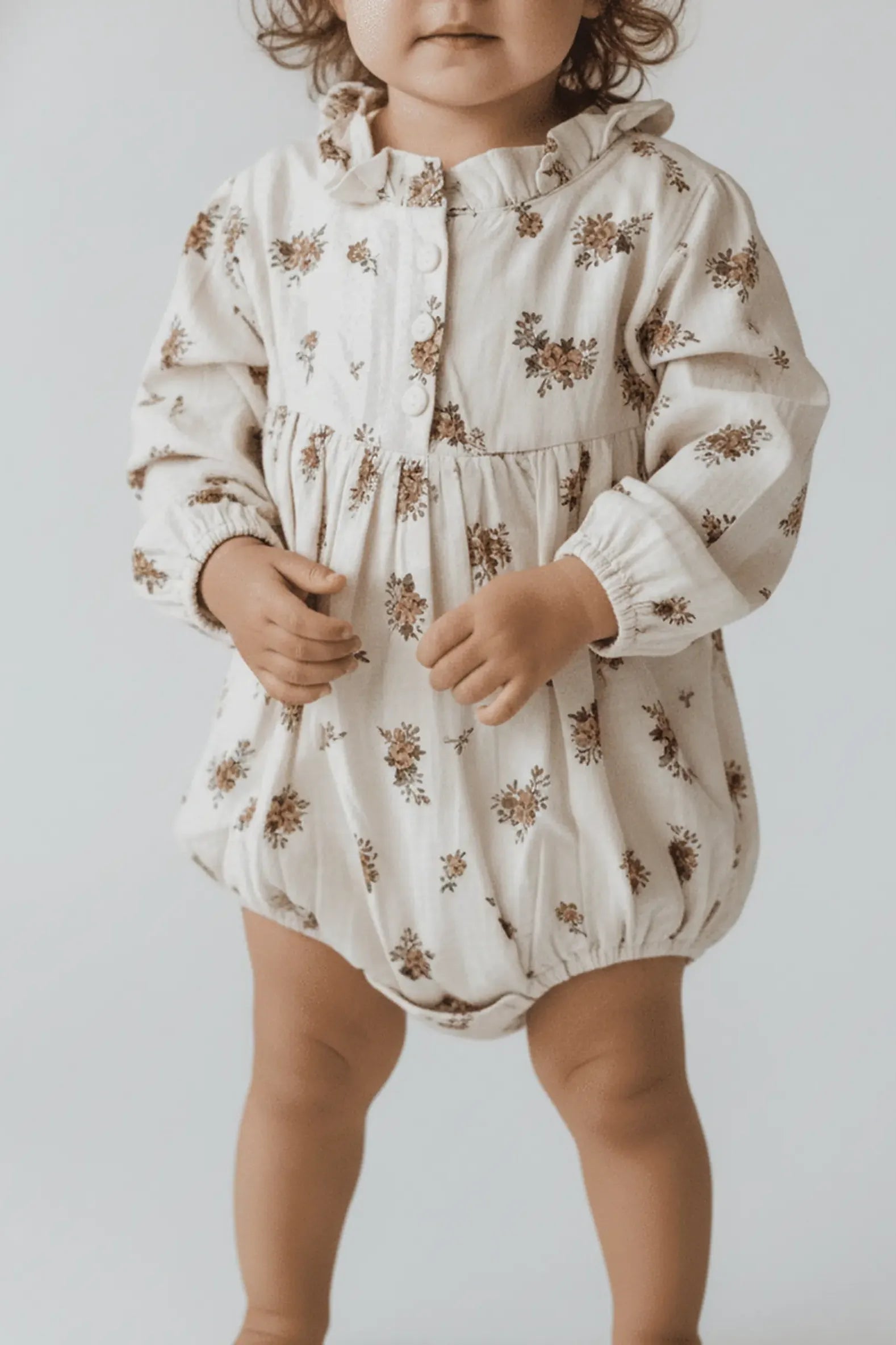 Vintage Bloom Ruffle Romper