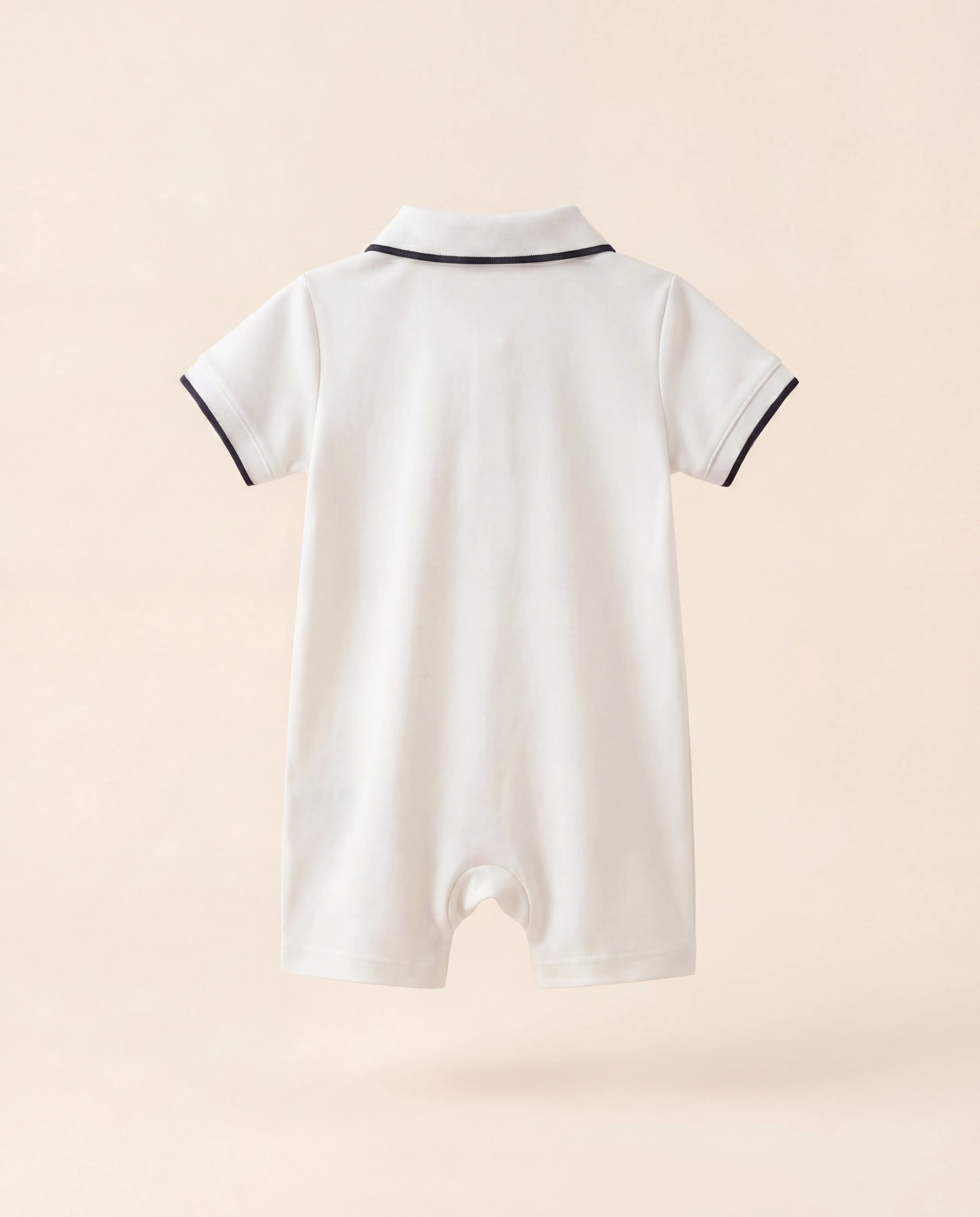 White Polo Baby Romper
