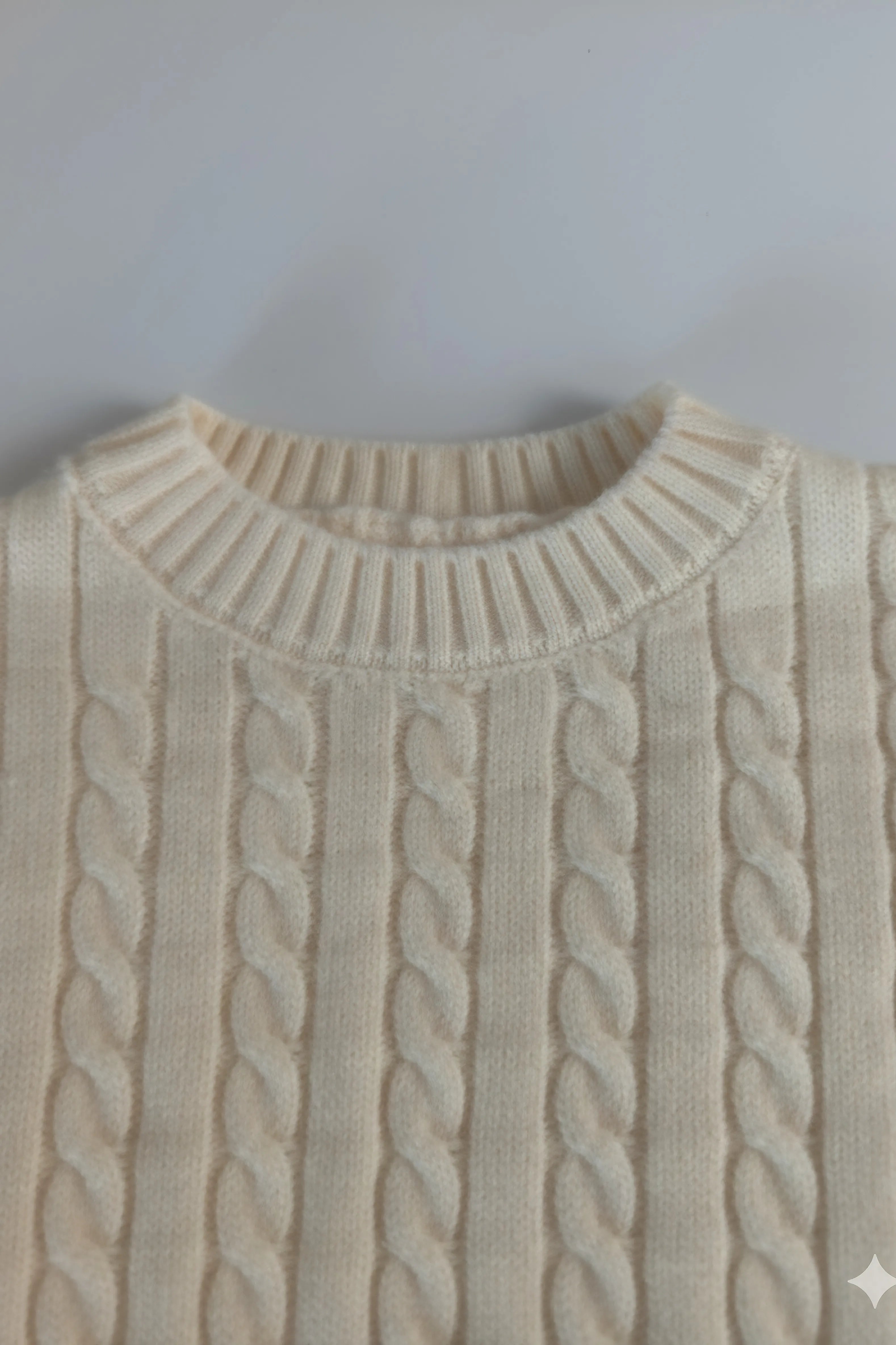 Winter Cream Cable Knit Sweater Set