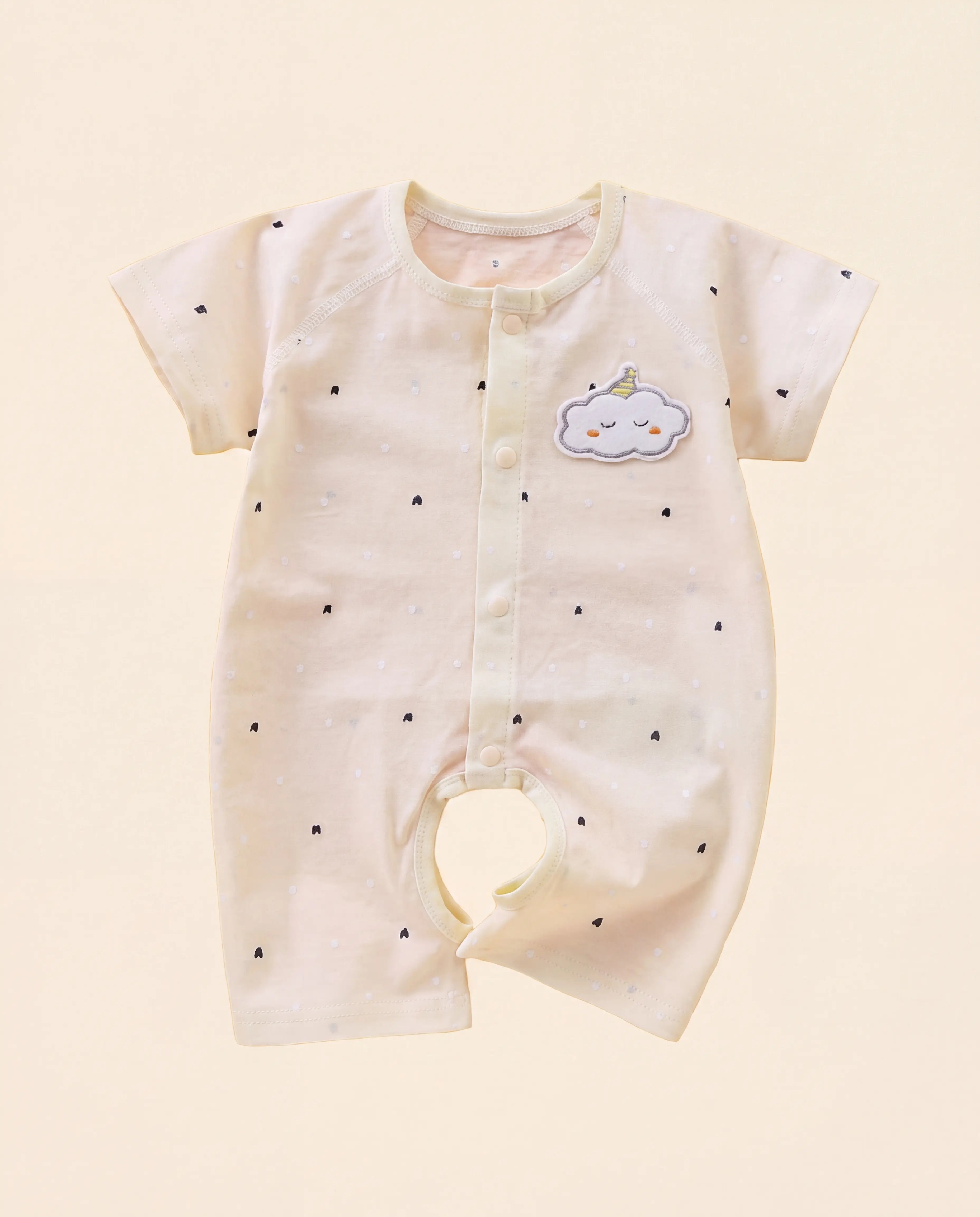 Yellow Polo Baby Romper
