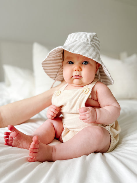 Baby Linen Cotton Sunhat Wide-brim Pink – The Blueberry, 48% OFF