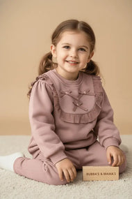 Blush Bow Ruffle Sweatshirt