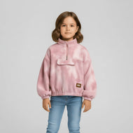 Blush Tie-Dye Fleece Pullover