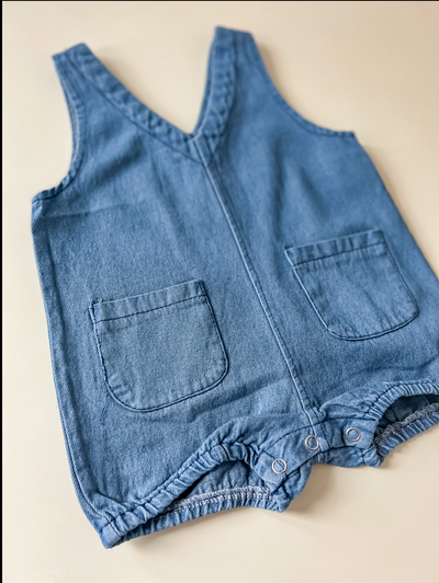 Classic Denim Baby Romper