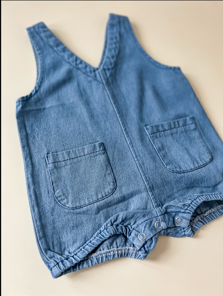 Classic Denim Baby Romper
