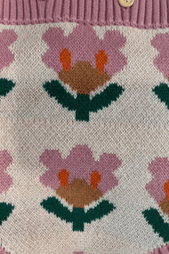 Blossom Knit Suspender Romper