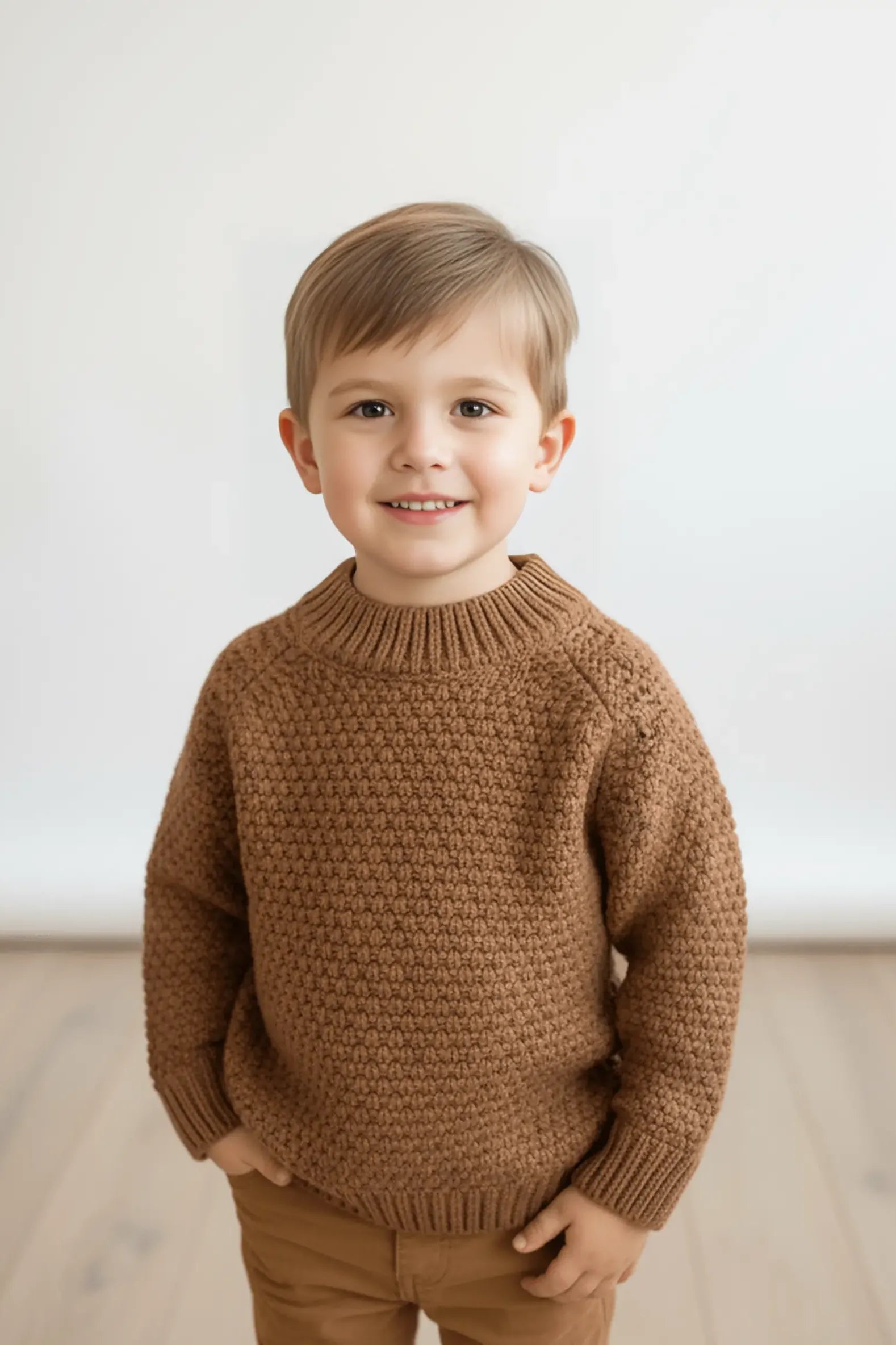 Burnt Orange Chunky Knit Sweater