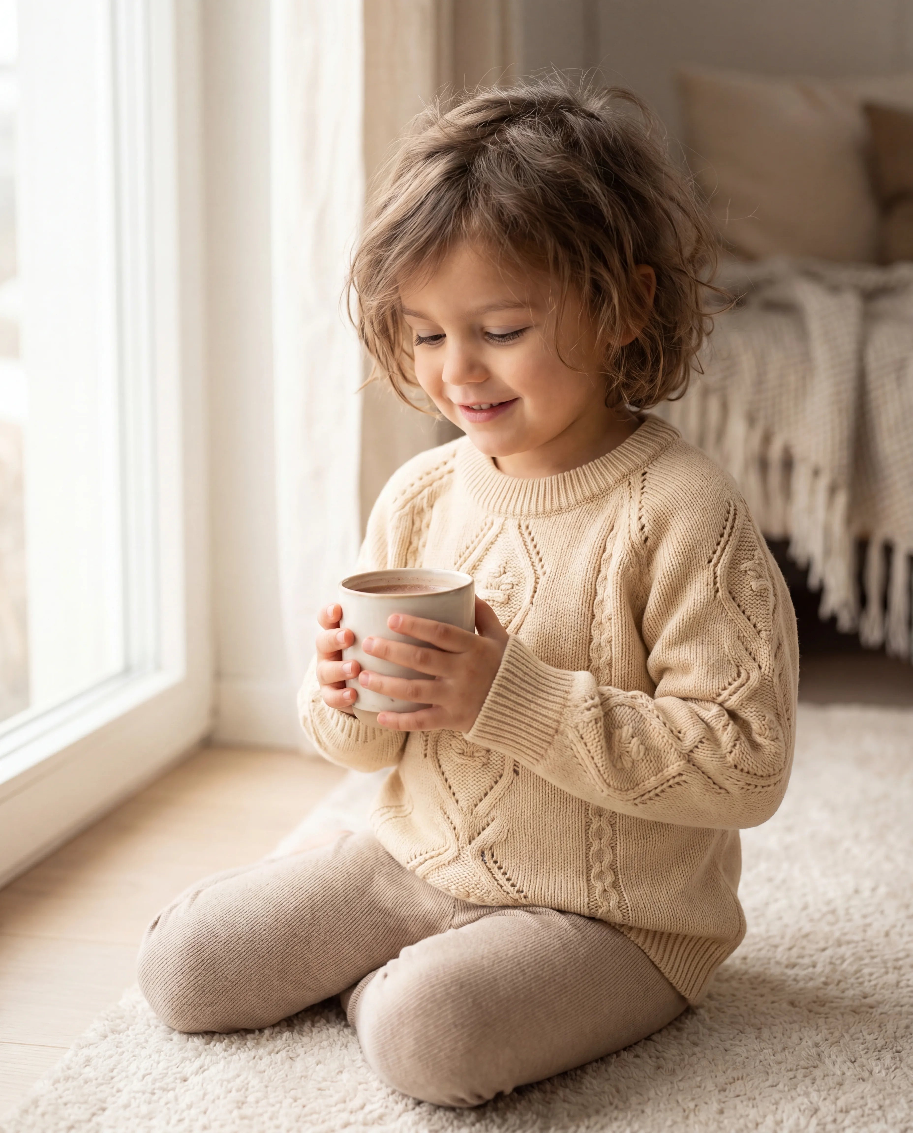 Buttermilk Delicate Knit Sweater