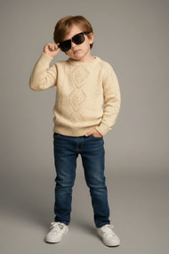 Buttermilk Delicate Knit Sweater