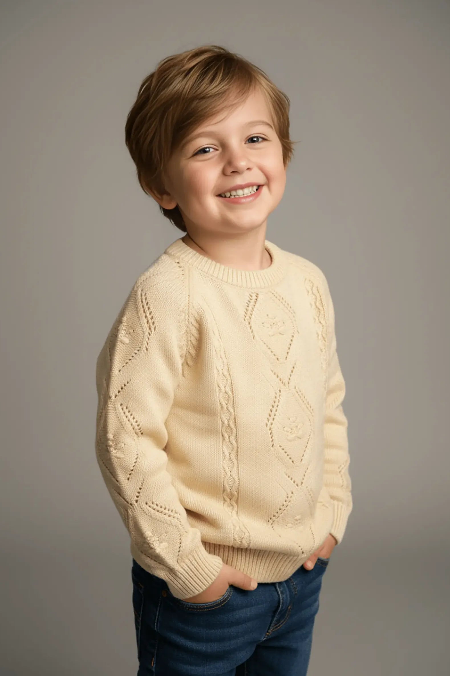 Buttermilk Delicate Knit Sweater