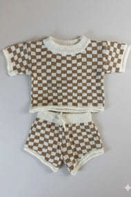 Checkerboard Knit Set
