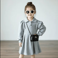 Chic Puff-Sleeve Polo Dress