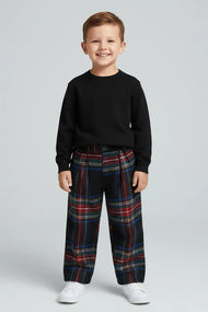 Classic Plaid Wide-Leg Pants