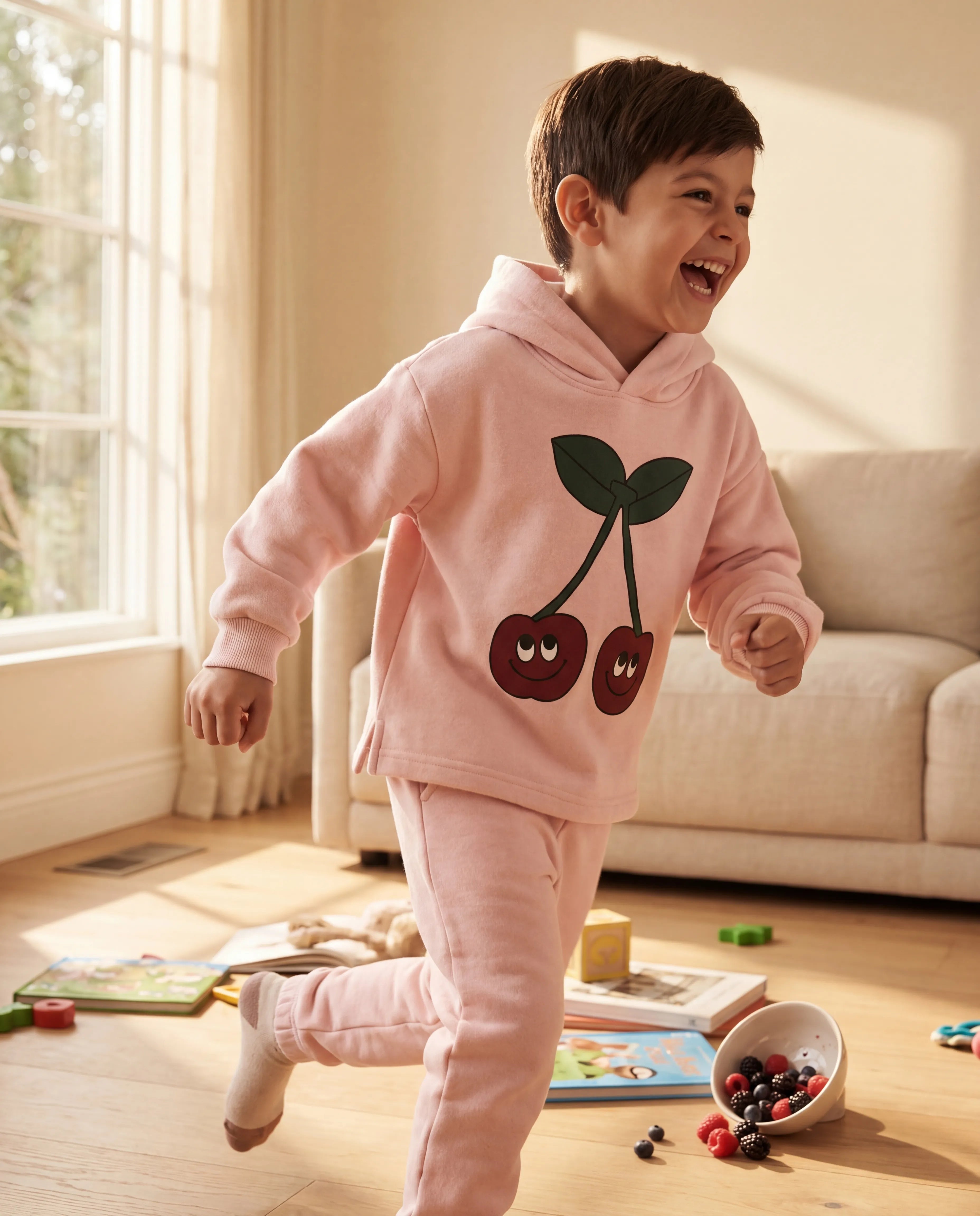 Cozy Cherries Pullover – Pink