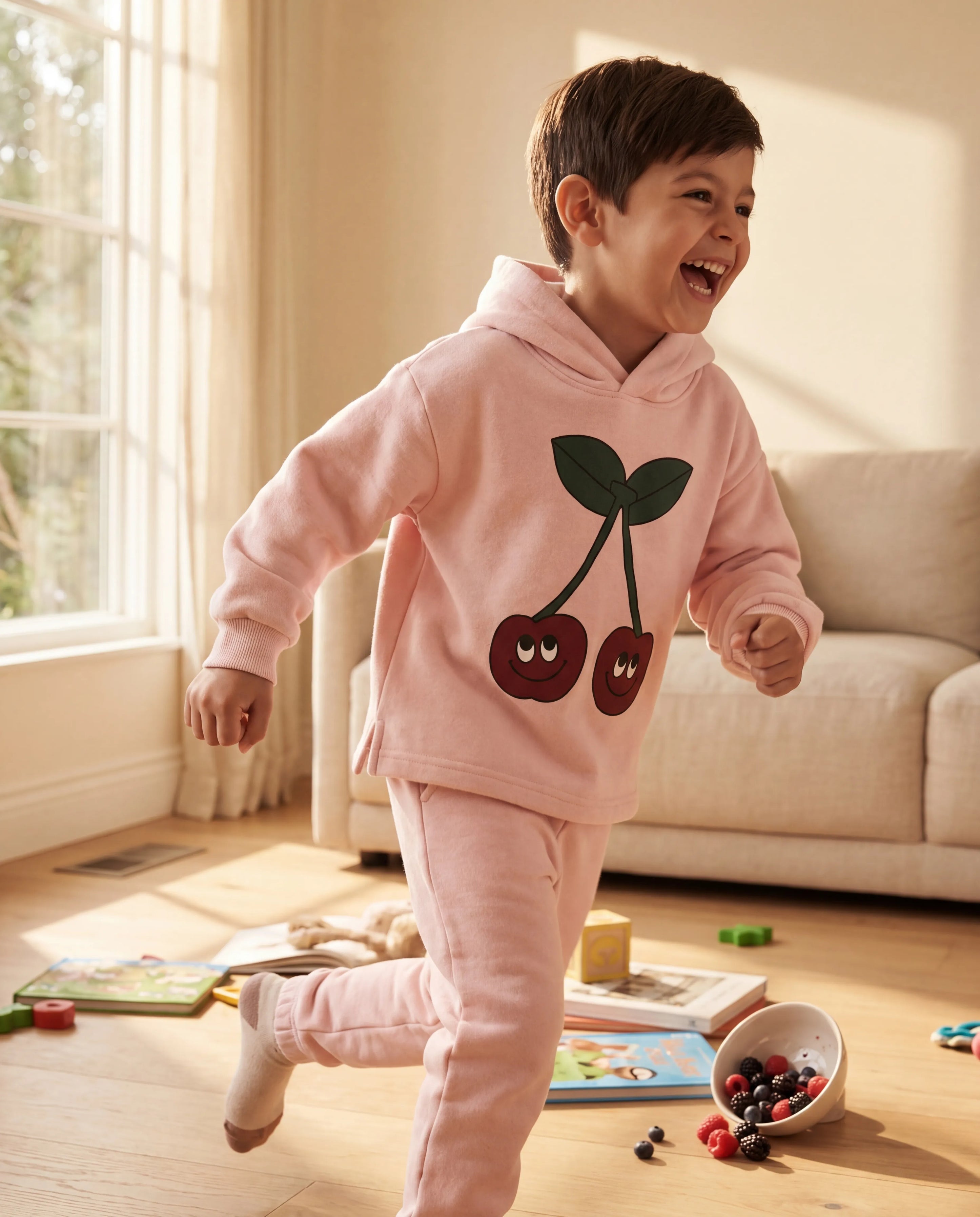 Cozy Cherries Pullover – Pink