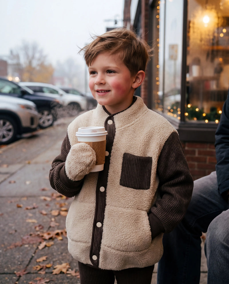 Cozy Contrast Fleece Jacket