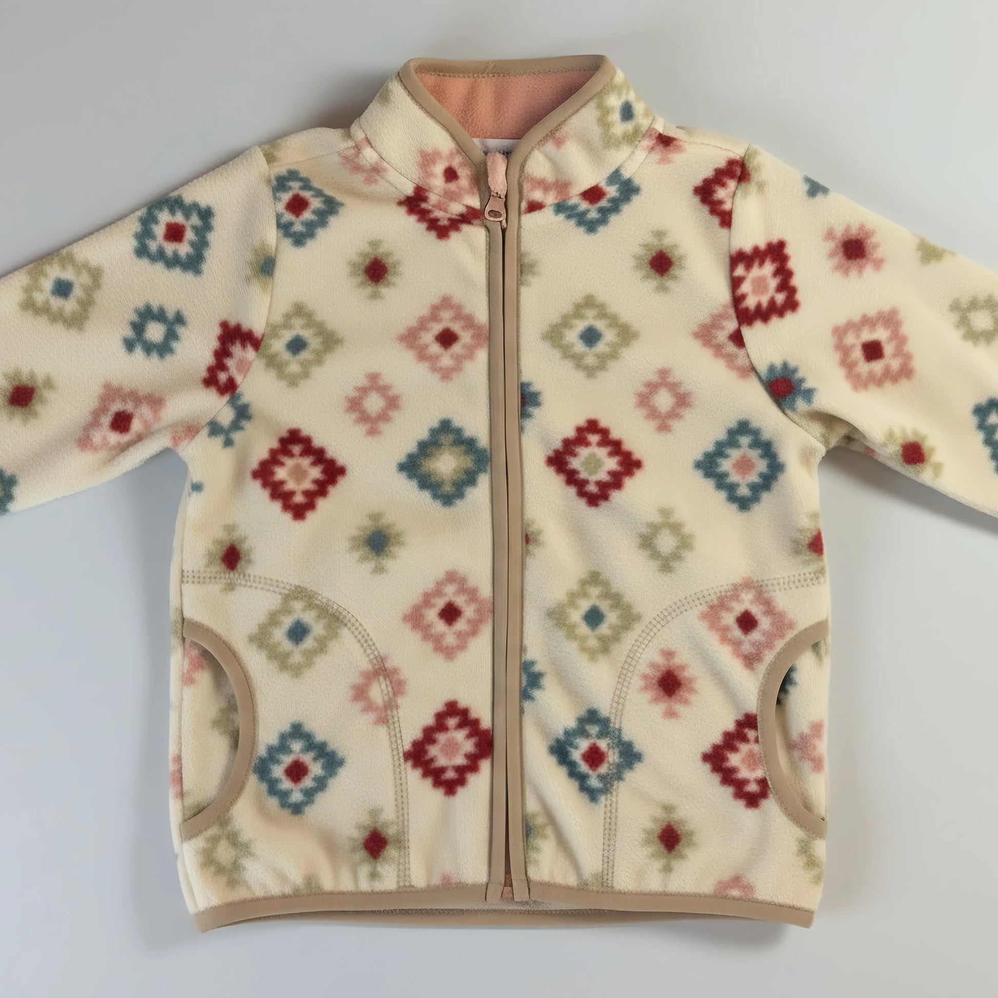 Cozy Aztec Print Fleece Jacket