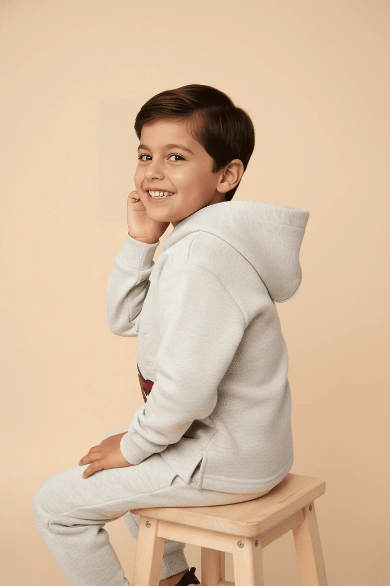 Cozy Cherries Pullover – Grey