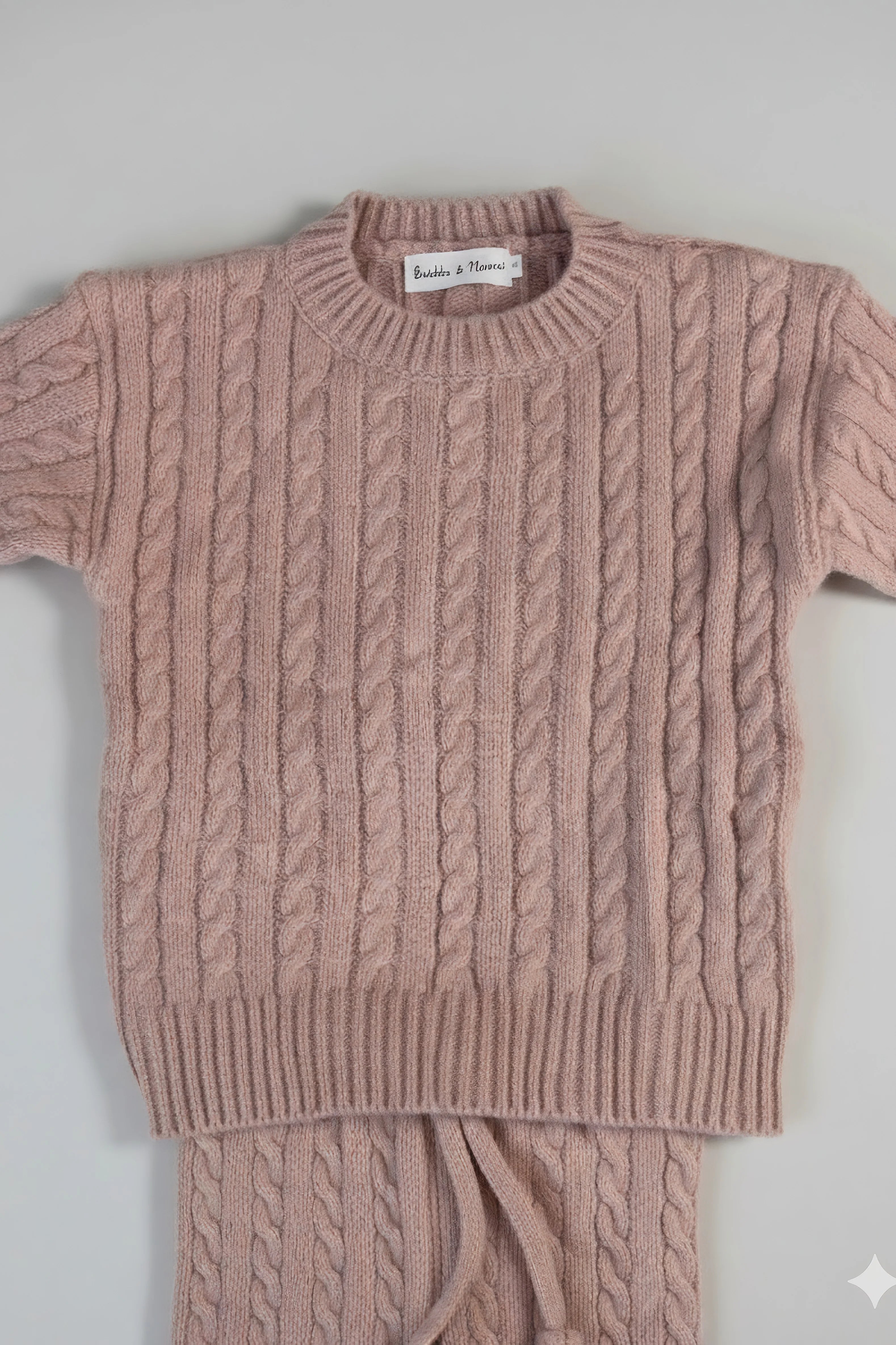 Blossom Cable Knit Sweater Set