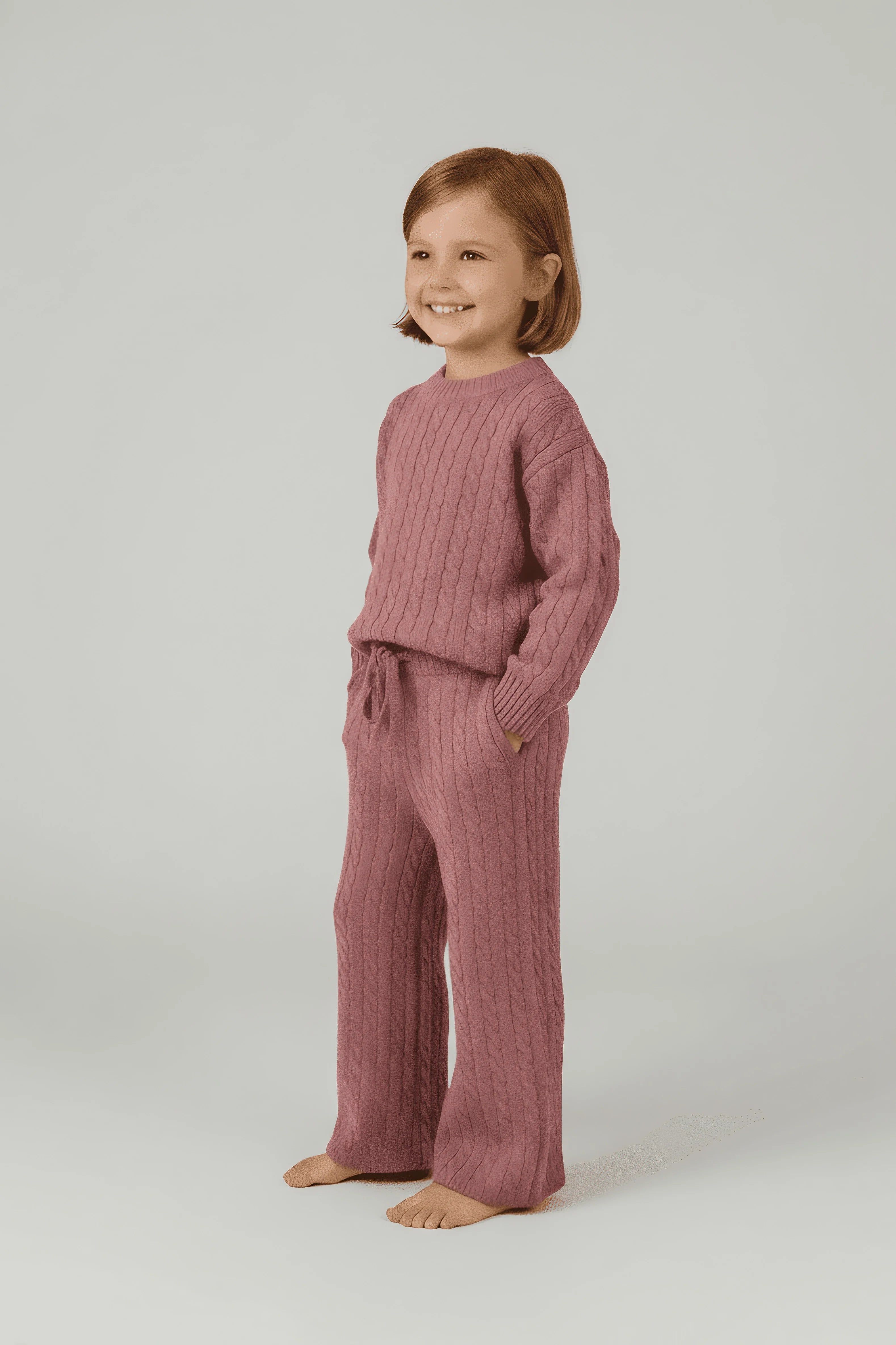 Blossom Cable Knit Sweater Set