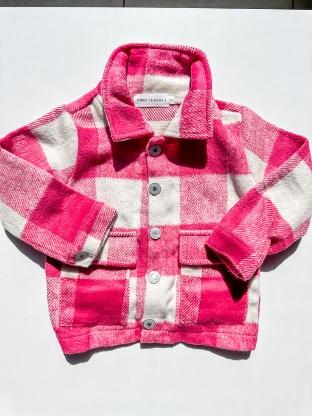 Barbie-Pink Flannel Jacket