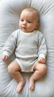 Grey Waffle Knit Romper