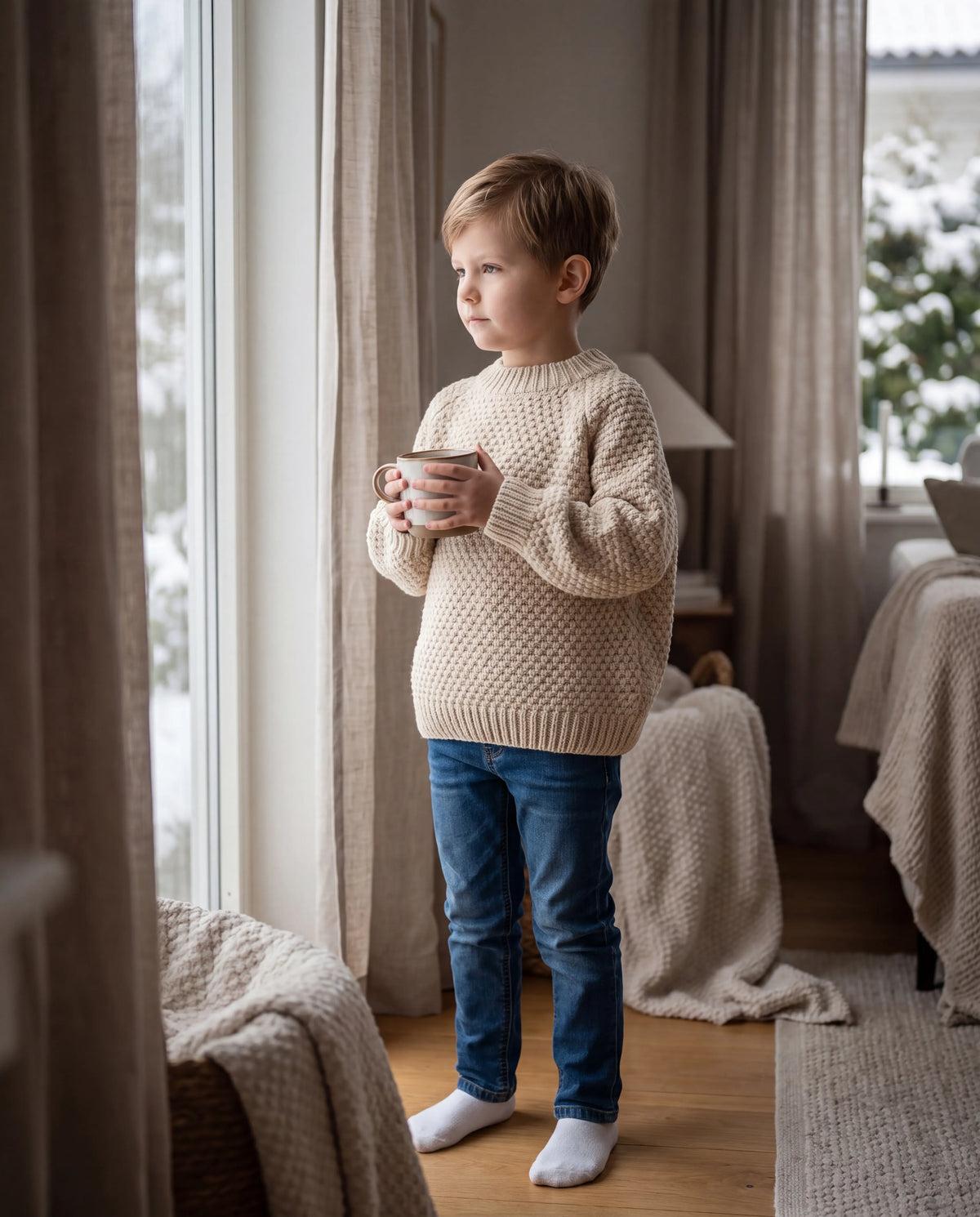 Ivory Chunky Knit Sweater