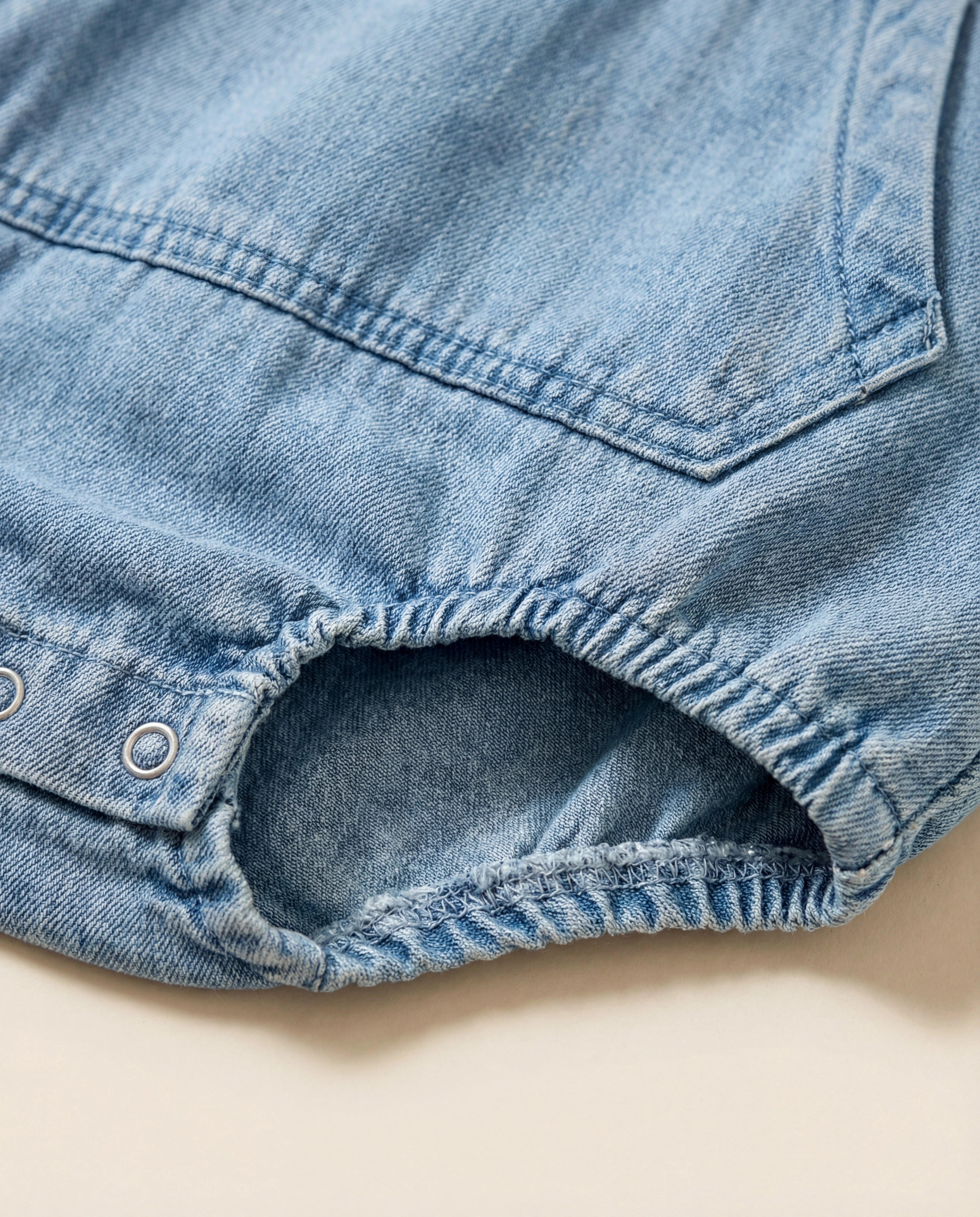 Little Explorer Denim Pocket Romper