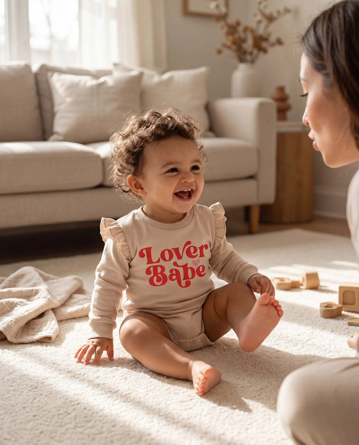 Lover Babe Ruffle Baby Bodysuit