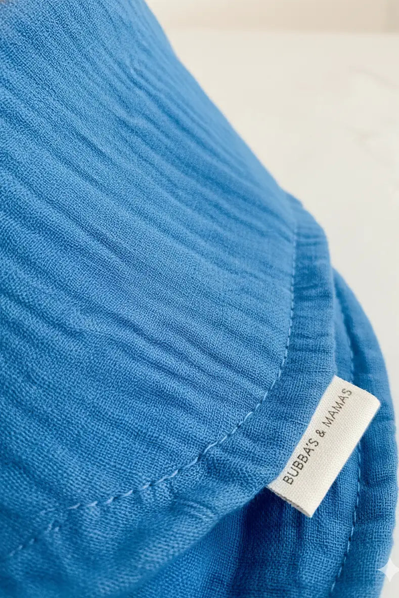 Lux Muslin Baby Bib – Royal Blue