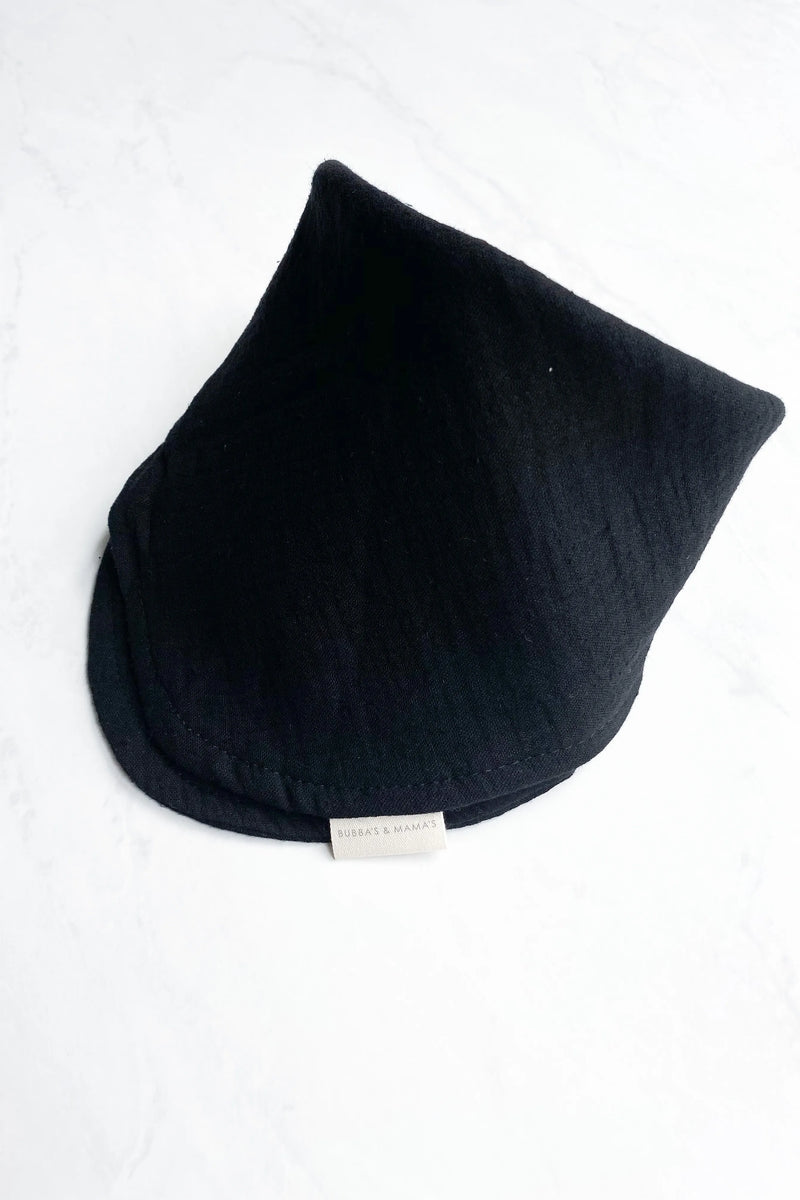 Lux Muslin Baby Bib – Black