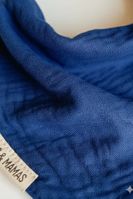 Lux Muslin Baby Bib – Navy Blue