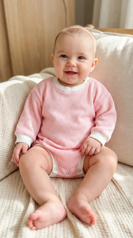 Pink Waffle Knit Romper