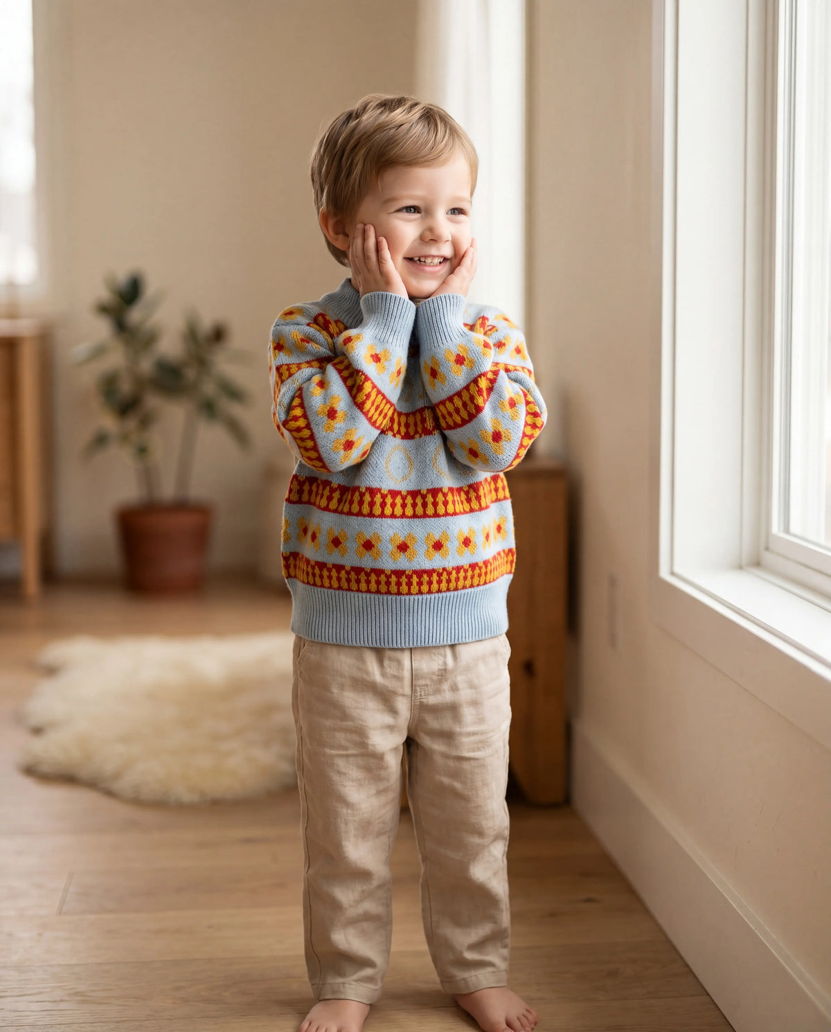 Retro Bloom Knit Sweater