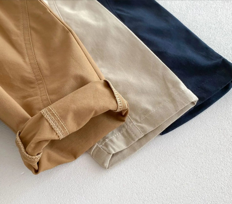 Cotton Contrast Waistband Pants