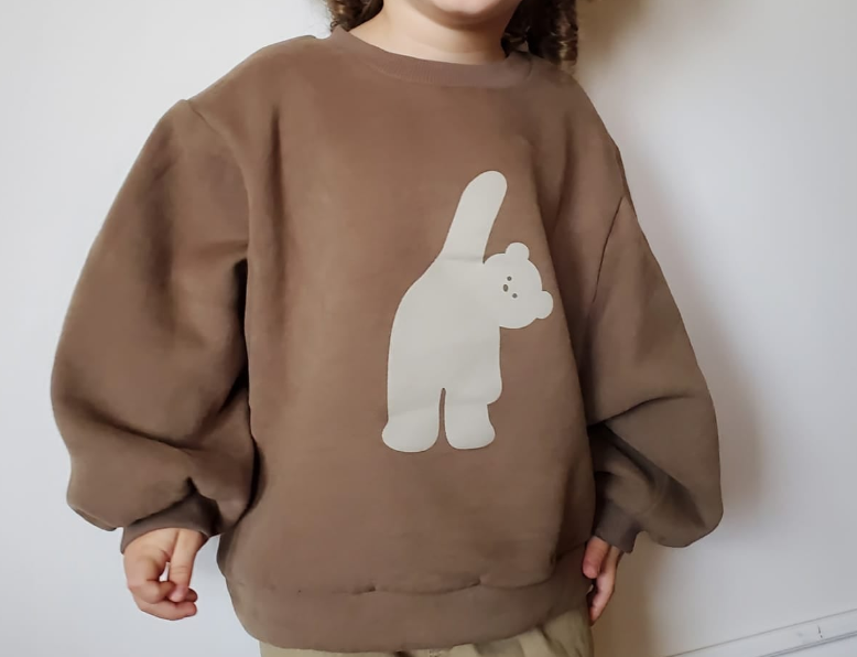 Playful Bear Graphic Sweatshirt