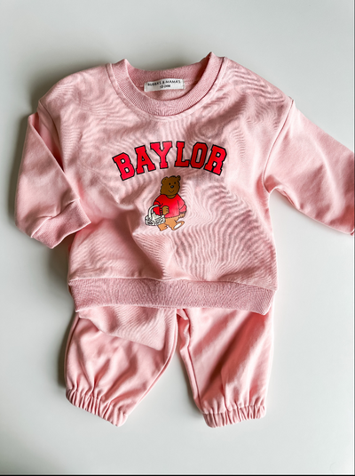 Baylor Bear Pink Sweat Set