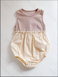 Blush & Cream Two-Tone Baby Romper