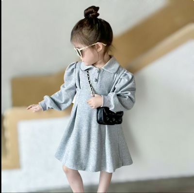 Chic Puff-Sleeve Polo Dress