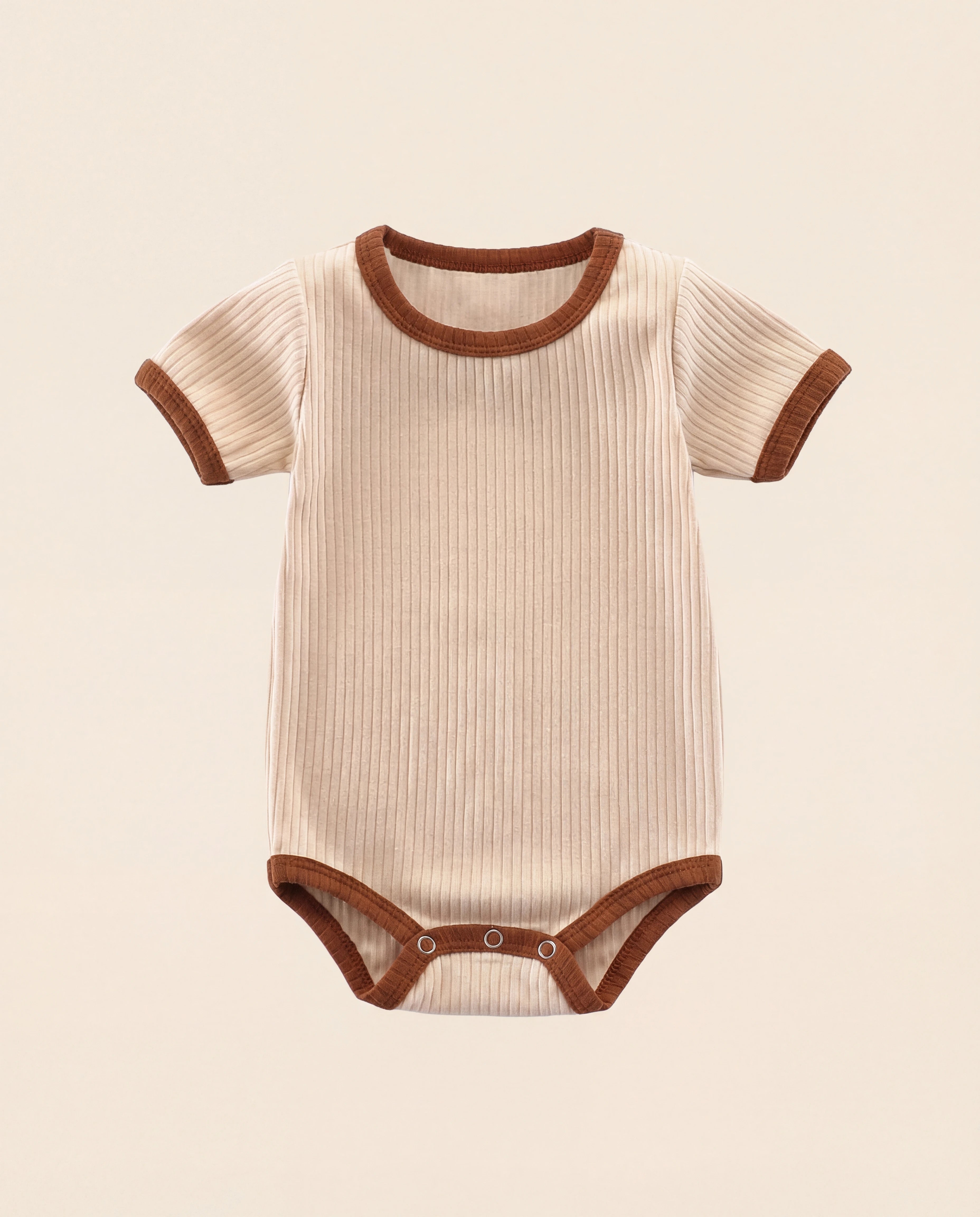 Soft Sand Ribbed Essential Romper