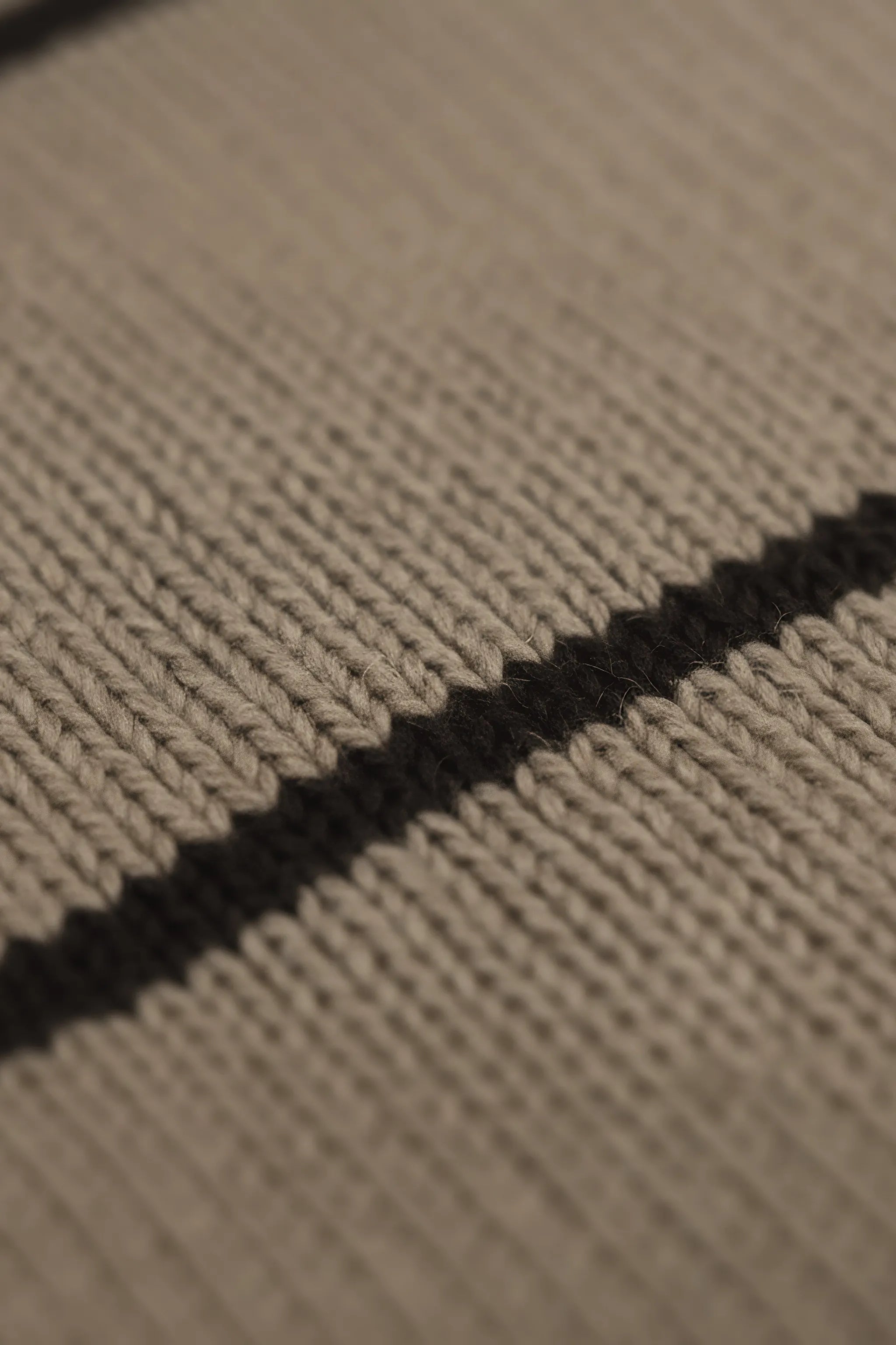 Warm Mocha Striped Knit Polo Sweater